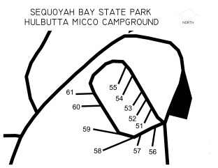 Sequoyah Bay Hulbutta Micco Campground Map.